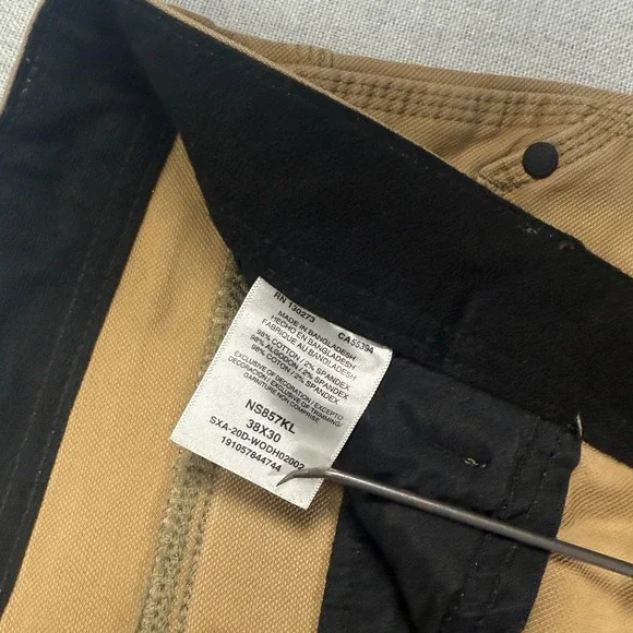 Wrangler ATG Pants Mens 38x30 Brown Canvas All Terrain Gear Double Knee NS857KL - Picture 3 of 9